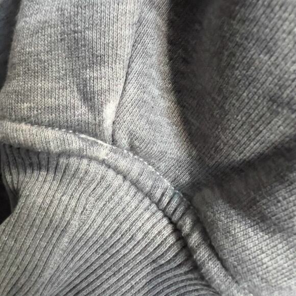 & Other Stories Sweatshirt Sz 10 Crop Hood Sweatshirt Gray Fleece Lined Medium - Picture 7 of 9